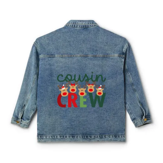 Discover Cousin deer crew Classic Women's Denim Jackets, Cousin Crew Christmas Classic Women's Denim Jackets