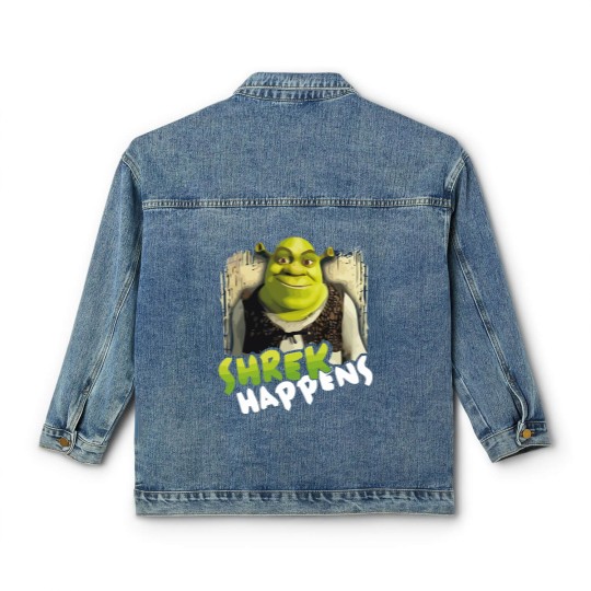 Discover Sexy Shrek  shrek meme face  shrek wazowski  Essential Classic Women's Denim Jackets