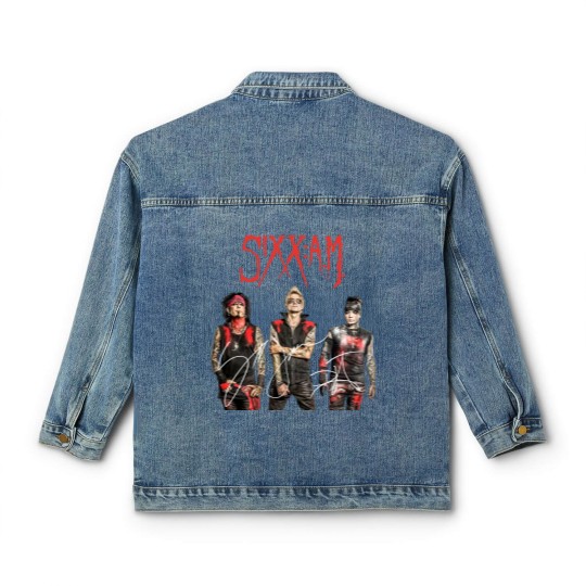 Discover Vintage Sixx AM Band Classic Women's Denim Jackets, Sixx AM Classic Women's Denim Jackets, Sixx AM Signed Men Classic Women's Denim Jackets,