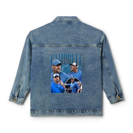 Discover Vintage Dan Campbell Classic Women's Denim Jackets, Classic Women's Denim Jackets, Classic Women's Denim Jackets, Football Classic Women's Denim Jackets