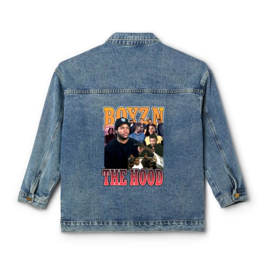Discover Boyz n the Hood Ice Cube Rap Classic Women's Denim Jackets Movie Vintage Style Classic Women's Denim Jackets NWA Classic Women's Denim Jackets