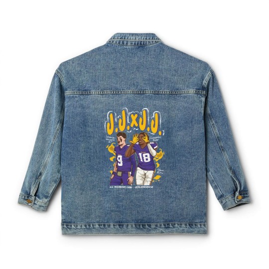 Discover Heavyweight Justin Jefferson x J.J. McCarthy "Championship Mindset" Crewneck Classic Women's Denim Jackets