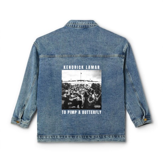 Discover Vintage Rapper Kendrick Lamar To Pimp A Butterfly Album Graphic Classic Women's Denim Jackets