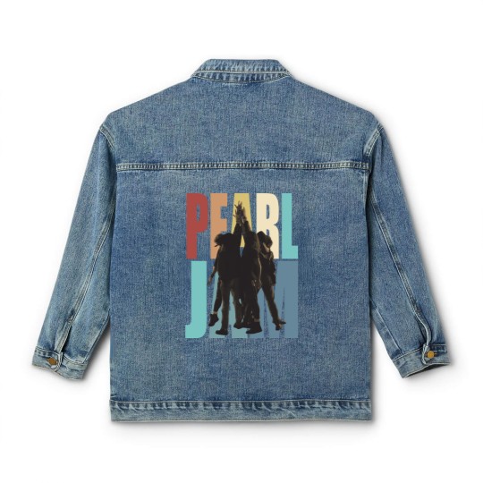 Discover PEL JAM Ten Inspired Classic Women's Denim Jackets, Rock Band Classic Women's Denim Jackets, PEL JAM Tour 2022 Classic Women's Denim Jackets