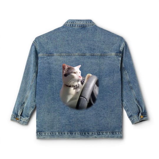 Discover Cat Driving A Car Instagram Katze Classic Women's Denim Jackets