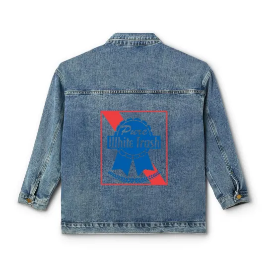 Discover Funny Redneck Gift, Pure White Trash Classic Women's Denim Jackets