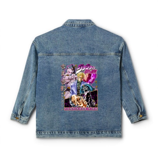 Discover Vintage Yoshikage Kira Jojo's Bizzare Adventure Classic Women's Denim Jackets