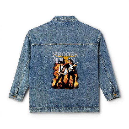 Discover Brooks And Dunn Classic Women's Denim Jackets, Vintage Country Concert Unisex Classic Women's Denim Jackets