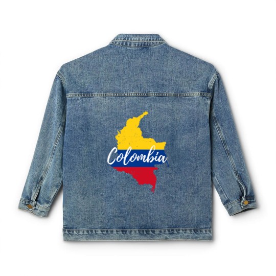 Discover Mapa de Colombia - Map of Colombia - Colombia - Classic Women's Denim Jackets