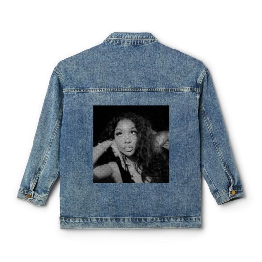 Discover Graphic "S-Z-A" Black n White RnB Printed Classic Women's Denim Jackets