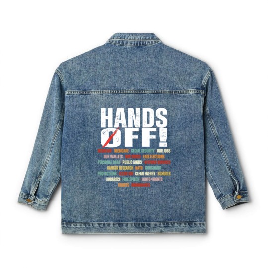 Discover Hands Off Protest Political Activism Activism Save Public Classic Women's Denim Jackets