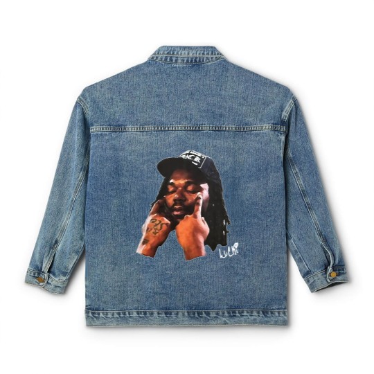 Discover Lucki - Graphic Classic Women's Denim Jackets, Rap Classic Women's Denim Jackets, Vintage Style Rap Classic Women's Denim Jackets, Hip Hop Classic Women's Denim Jackets