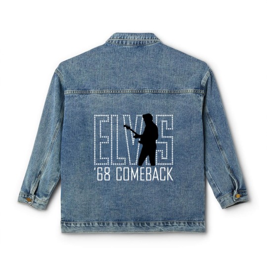 Discover Elvis Presley  68 Comeback Red Sign Classic Women's Denim Jackets