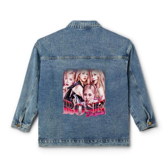 Discover Rose Kpop Classic Women's Denim Jackets, Blackpink Classic Women's Denim Jackets, Rose