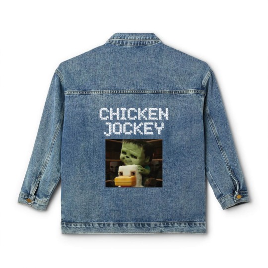 Discover chicken jockey minecraft - Chicken Jockey Minecraft 2025 - Classic Women's Denim Jackets