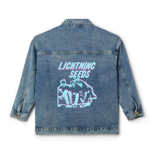 Discover Lightning Seeds Distressed Vintage Style 90s Classic Classic Women's Denim Jackets