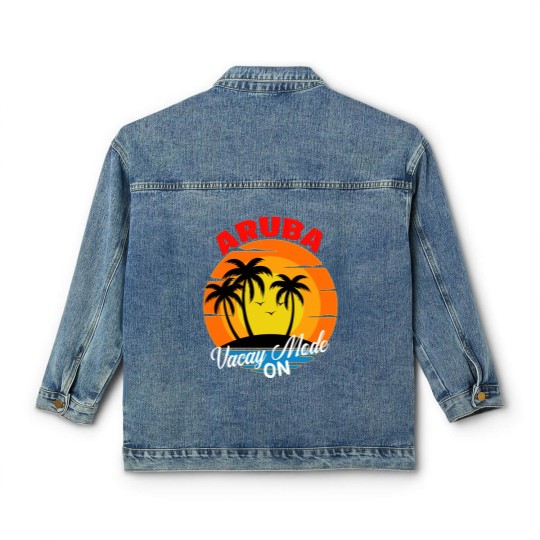Discover Aruba Classic Women's Denim Jackets Aruba Vacation Classic Women's Denim Jackets