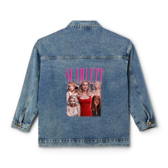 Discover Scarlett Johansson Classic Women's Denim Jackets, Scarlett Johansson Fan, Scarlett Johansson Movies Classic Women's Denim Jackets