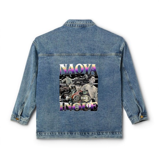 Discover Naoya Inoue, Boxing Classic Women's Denim Jackets, Classic 90s Graphic Classic Women's Denim Jackets, Unisex, Naoya Inoue Vintage Bootleg