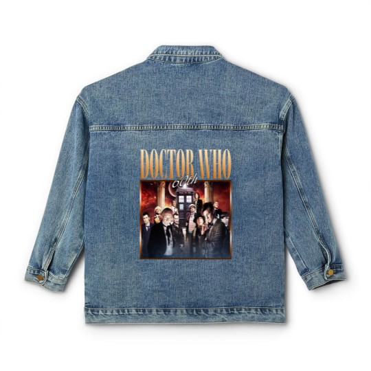 Discover Doctor Who 60th Anniversary 1963 ? 2023 Signature Thank You Classic Women's Denim Jackets, Trendy Classic Women's Denim Jackets