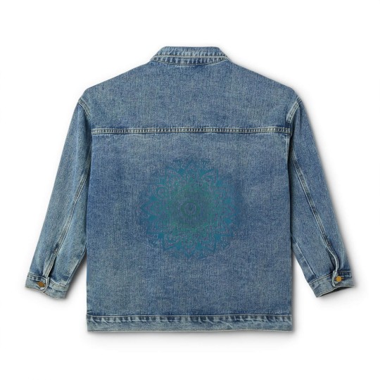 Discover Subtle Anti Trump Fascist FDT Mandala Political Classic Women's Denim Jackets