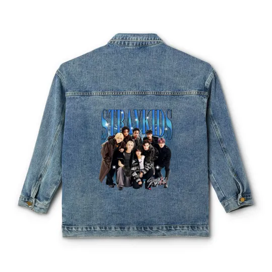 Discover Stray Kids Vintage 90s Bootleg Classic Women's Denim Jackets, Stray Kids Tour 2025 Classic Women's Denim Jackets