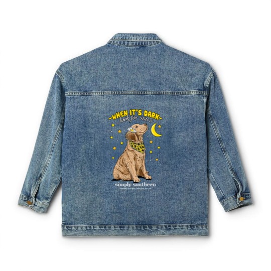 Discover Simply Southern When It s Dark Look for The Stars Classic Women's Denim Jackets