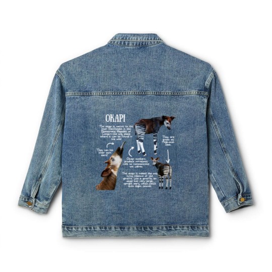 Discover Animal Facts - Okapi - Okapi - Classic Women's Denim Jackets