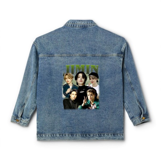Discover Limited Jimin Korean Pop Classic Women's Denim Jackets Vintage Unisex Classic Women's Denim Jackets