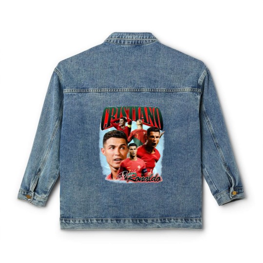 Discover Christiano Ronaldo Classic Women's Denim Jackets, Christiano Ronaldo fan Classic Women's Denim Jackets