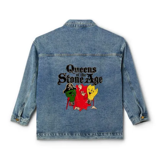 Discover Queens Of The Stone Age Classic Women's Denim Jackets, Queens Of The Stone Age Band Classic Women's Denim Jackets