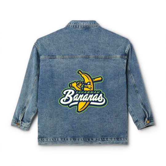 Discover #Savannah #Bananas Baseball Men Women Classic Women's Denim Jackets