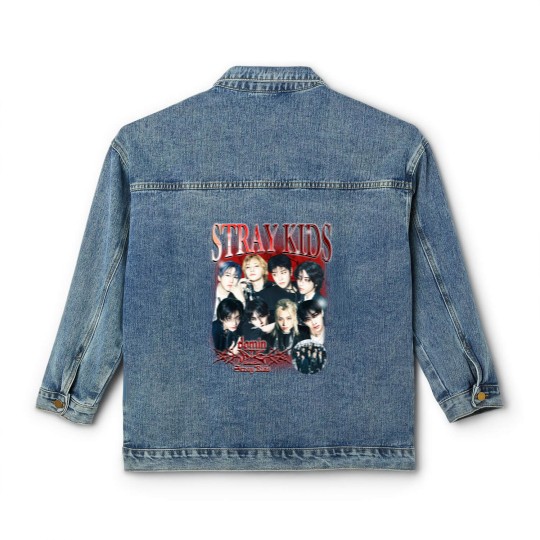 Discover Stray Kids dominATE World Tour US 2025 Graphic Classic Women's Denim Jackets, Stray Kids Hop Album Classic Women's Denim Jackets