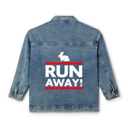 Discover Run Away! Classic Women's Denim Jackets, Monty Python, Spamalot Classic Women's Denim Jackets