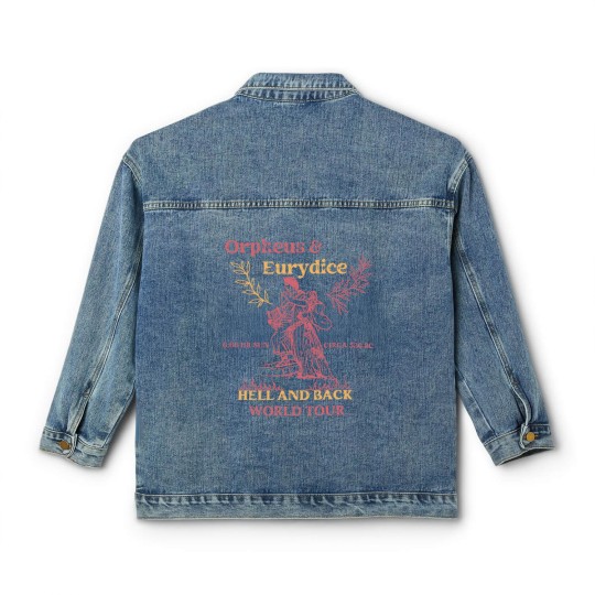 Discover Orpheus and Eurydice Classic Women's Denim Jackets, Mythology Classic Women's Denim Jackets, Vintage Greek Mythology Poet Classic Women's Denim Jackets