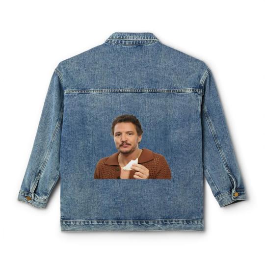 Discover Pedro Pascal Eating Sandwich Classic Women's Denim Jackets, Pedro Pascal  Classic Women's Denim Jackets