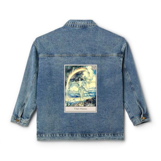 Discover Tarot - The Moon - Tarot - Classic Women's Denim Jackets
