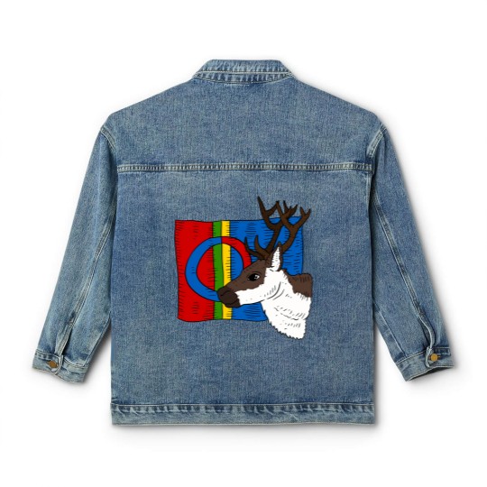 Discover sami flag and reindeer. Sámi people. Classic Women's Denim Jackets