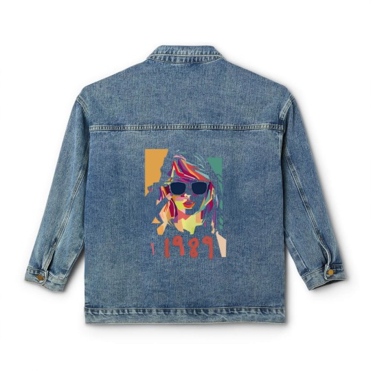 Discover Kids 1989 Watercolor Taylorr Swifts Vintage Classic Women's Denim Jackets