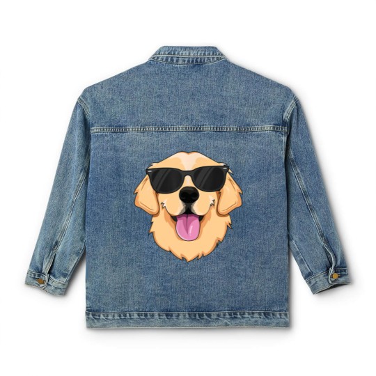 Discover Golden Retriever for Boys Girls Sunglasses Classic Women's Denim Jackets Classic Women's Denim Jackets