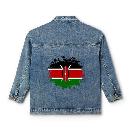 Discover Kenya Blot / Kenya Gift Africa Mombasa Classic Women's Denim Jackets
