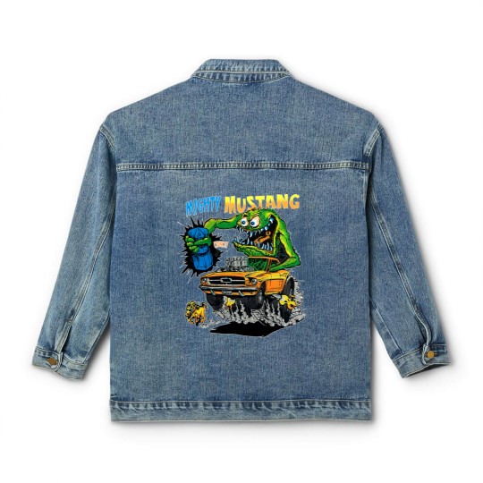 Discover ED ROTH RAT FINK ORIGINAL MIGHTY MUSTANG BLACK Classic Women's Denim Jackets