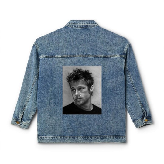 Discover Brad Pitt drawing Classic Unisex Classic Women's Denim Jackets