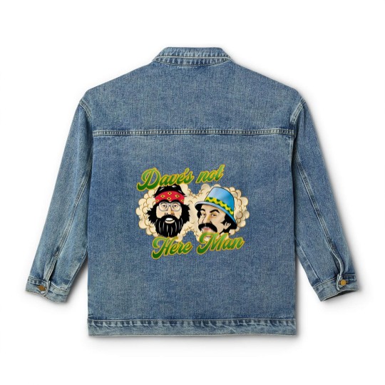 Discover Daves Not Here Man Classic Women's Denim Jackets, Cheech And Chong Classic Women's Denim Jackets