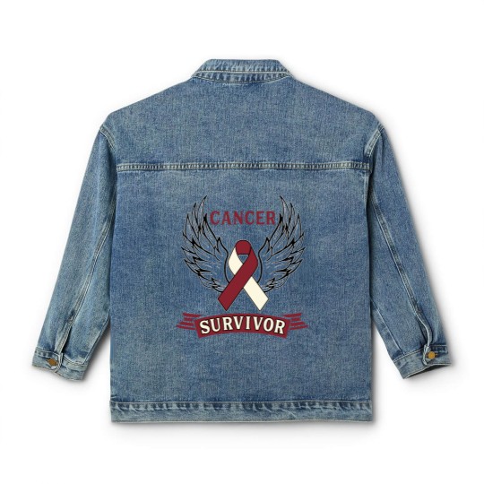 Discover Cancer Survivor Head and Neck Cancer Classic Women's Denim Jackets