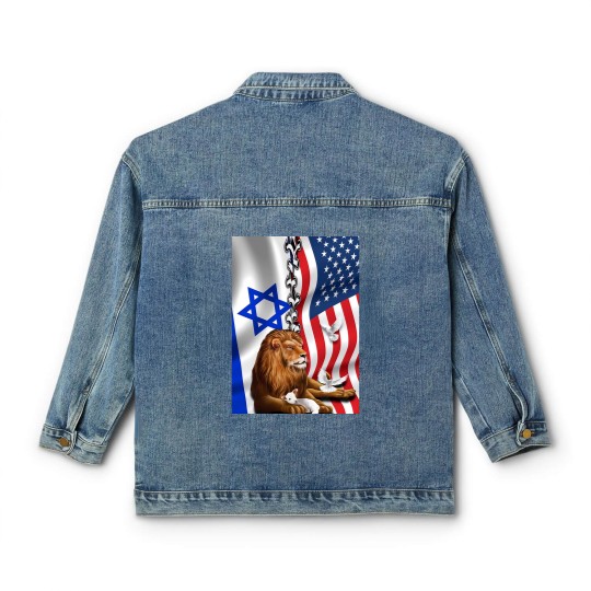 Discover American Israel Israeli Flag, Lion Of Judah American Israeli Flag Classic Women's Denim Jackets