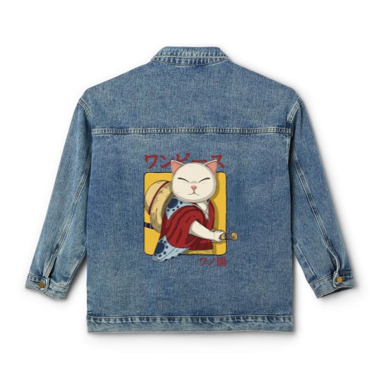 Discover Samurai Neko - Samurai Cat - Classic Women's Denim Jackets