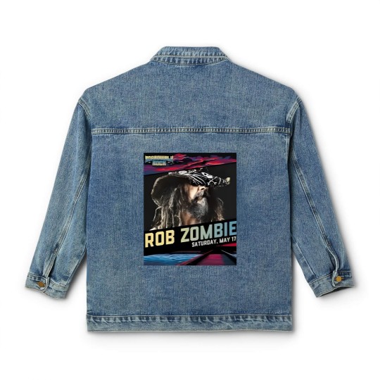 Discover Rob Zombie Boardwalk Rock At Ocean City MD On May 17-18-2025 Classic Women's Denim Jackets