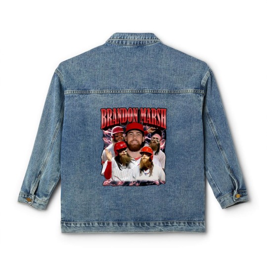 Discover Bran!don Marsh Classic Women's Denim Jackets, Brandon Baseball Player Marsh Classic Women's Denim Jackets