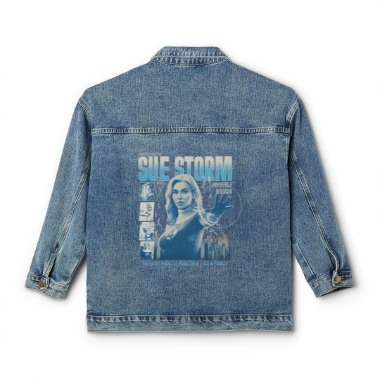 Discover Vintage Sue Storm File Invisible Woman Classic Women's Denim Jackets, Fantastic Four First Steps Classic Women's Denim Jackets